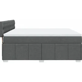 vidaXL Boxspringbett 180 x 200 cm Dunkelgrau