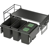 Vauth-Sagel VS ENVI Water Abfalltrennsystem KB 1000 mm 1 x 22/1 x 16/2 x 10 L Lava