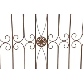 CLP Gartenzaun 124 x 116 cm Antik Braun/Metall