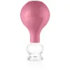 Schröpfglas aus Echtglas pink 32mm