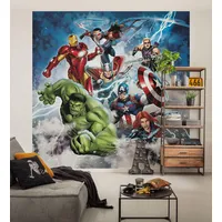 KOMAR Marvel Avengers Mighty Team", bunt, B:250m H:250m, Vlies, Tapeten
