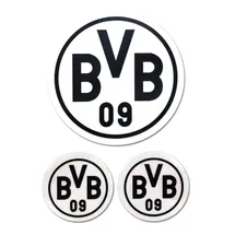 Dortmund Aufkleber Emblem transparent schwarz 3er Set