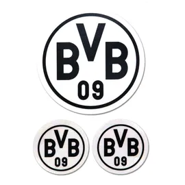 Dortmund Aufkleber Emblem transparent schwarz 3er Set