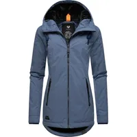 Ragwear Winterjacke "Zuzka Winter", Damen, Gr. XXL (44), blau (indigo), Außenmaterial: 100% Polyester. Innenfutter: 100% Polyester. Kapuzenfutter: 100% Polyester.