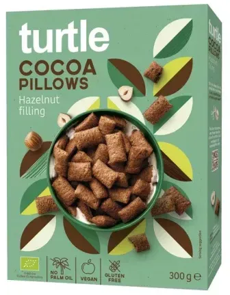 Turtle Schokokissen mit Haselnussfüllung bio