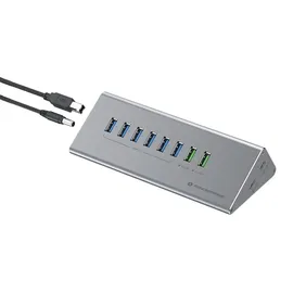 Conceptronic HUBBIES18G 10-fach Kombi-USB 3.0-Hub und Ladegerät mit 60W, 2-in-1 USB-C USB-A Kabel, USB 3.2 Gen 1
