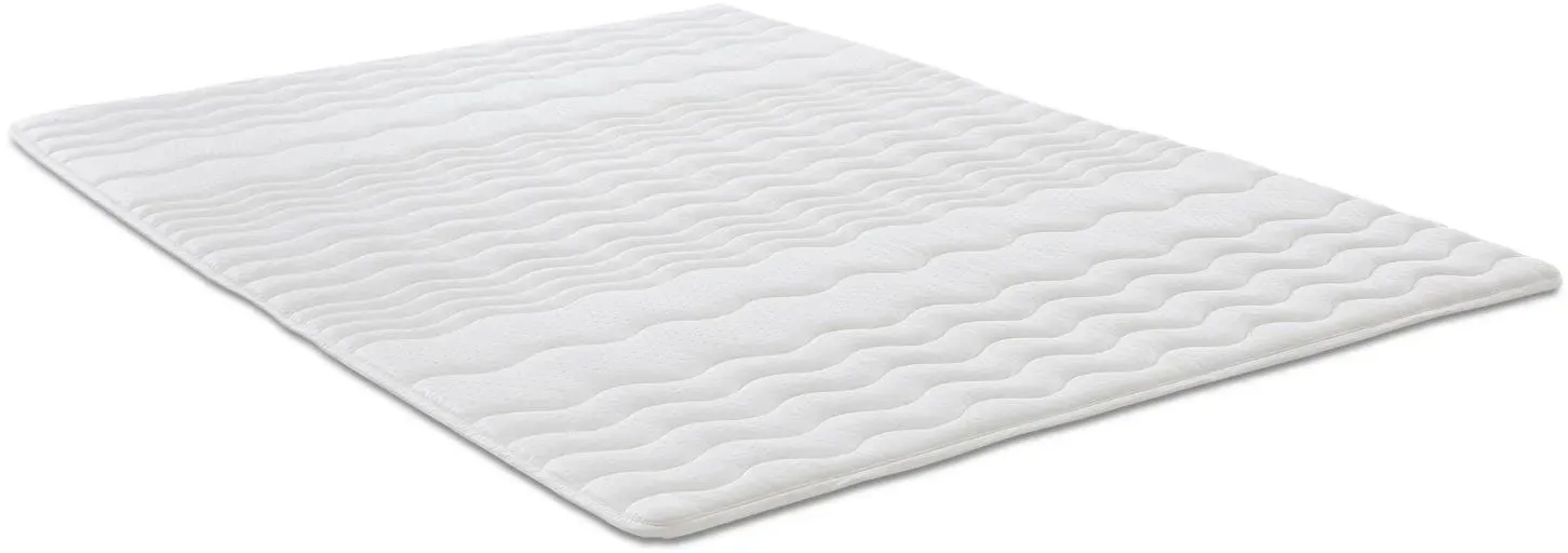 2,5 cm Komfortschaumtopper Sleezzz® Basic 120 x 200 cm mit 7-Zonen-Wellensteppung und Eckgummis
