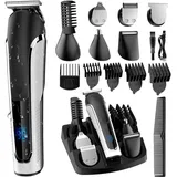 ZEUOPQ Haarschneider Elektrischer Rasierer Haarschneidemaschine Set Profi Haarschneider, Styling Set, Wasserdicht schwarz