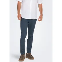 Only & Sons "ONSMARK PETE SLIM DOBBY 0058 PANT NOOS", Herren, Gr. 36, Länge 32, blau (bering sea), Web, Obermaterial: 88% Baumwolle, 9% Polyester, 3% Elasthan, unifarben, slim fit normal, Hosen Anzughose