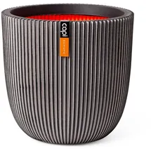 Capi Europe Capi Übertopf Kugel Groove NL elegant Anthrazit 35 x 34 cm