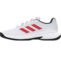 Adidas Herren Gamecourt 2.0 Tennis Shoes Tennisschuhe, FTWR White/Lucid red/core Black