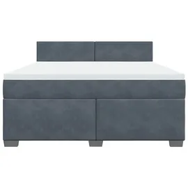 vidaXL Boxspringbett 180 x 200 cm Dunkelgrau