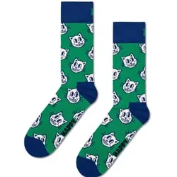 Happy Sock Cat Sock Blau/Grün Gr 41/46