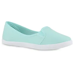 Damen Slip Ons in Türkis