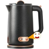 olega Wasserkocher - 1800W Schnellaufheizender Elektrischer Teekessel BPA-freier 304 Edelstahl Elektrischer Wasserkocher mit Automatischer Abschaltung und Trockengehschutz Perfekt für die Familie 1.8L