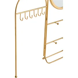 Beliani Schmuckständer mit Spiegel Metall-Schminkspiegel Glam-Stil Gold