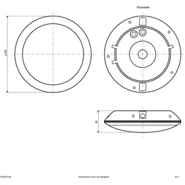 EVN Lichttechnik LED Anbauleuchte Kunststoff IP66 1050 lm anthrazit
