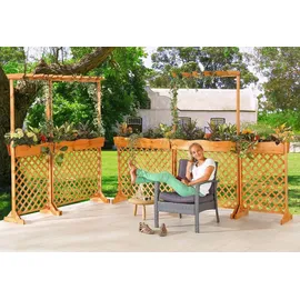 Promadino Spalierkasten Rustica 70 x 41 cm Braun