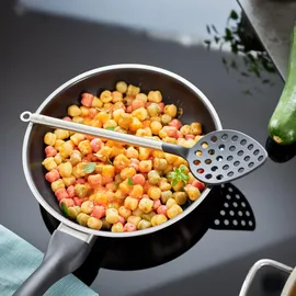 Rösle Gourmet-Set Pasta "Basic Line" 2-tlg., Spaghettiheber und Schaumlöffel, schwarz/silbern