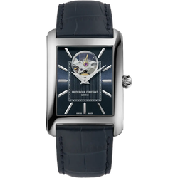 Frederique Constant Classics Carree Heart Beat Automatic FC-311N4C6 - Gerprägt & sonnen guilloche,blau - 30.40mm, 33.30mm xmm