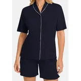 Hanro Natural Comfort Pyjama Blau M