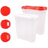 Buri Rival Schüttdosen 1,3/2,4/4 l Cerealienbox Müslidose Cornflakesdose Vorratsdose Aufbewahrungsdosen Vorratsdose Streudosen - weiß, 2.4 Liter (1Stück)