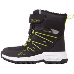 Outdoorwinterstiefel KAPPA, Gr. 36, schwarz (schwarz, lime), Synthetik, mehrfarbig, sportlich, Schuhe, mit reflektierenden Details
