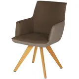 KOINOR Armlehnstuhl Leder  Schwof ¦ braun ¦ Maße (cm): B: 57 H: 90 T: 66.0