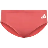 adidas 3 Stripes Swim Trunks, semi Lucid red/White, 42