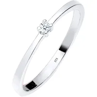 Elli DIAMONDS Verlobung Solitär Diamant (0.03 ct.) 925 Silber 54 Damen