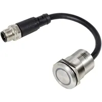 TRU Components TC-12835308 TC-PS223P10YSSG12T M12 MALE CONNECTOR Piezotaster 24