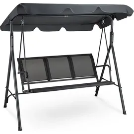 outtec Hollywoodschaukel Grau 3-Sitzer