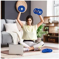 sportnow Hantelscheiben 2er-Set 2 x 4 kg für 2,5 cm Hantelstange Blau