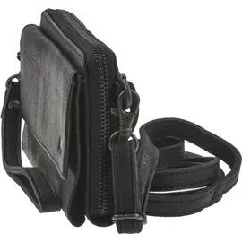 Bear Design Handytasche zum Umhängen Leder mit Geldbörse "Lilian" schwarz - Schwarz