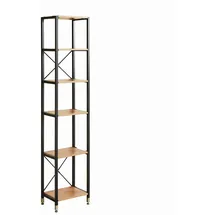 Möbilia Regal 45 x 30 x 210 cm natur-schwarz