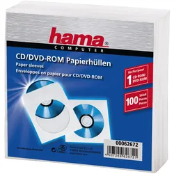 Hama CD-ROM Paper Sleeves - CD-Hülle - weiß (Packung mit 100)