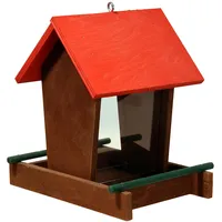 Dobar Vogelhaus mit Acrylglas-Futtersilo 16 cm x 21 cm