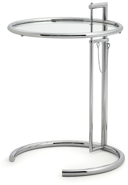 Beistelltisch Adjustable Table ClassiCon transparent, Designer Eileen Gray, 64-102 cm