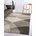 Moderner Kurzflor Teppich Flor geometrisches Muster Schlafzimmer Teppich Wellenmuster Beige 120 x 160 cm