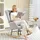 Homcom Schaukelstuhl Teddysamt-Optik 70 x 90 x 80 cm Grau mit Kissen