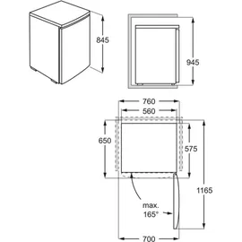 AEG RTS814DXAW Kühlschrank (134 l, 845 mm hoch, Weiß)