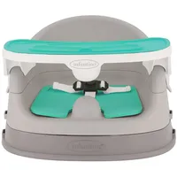 Infantino Grow-With-Me 4-in-1 Babystuhl – mitwachsend, platzsparendes Boostersitz Design, nutzbar als Sitzerhöhung für Babys ab 4 Monaten oder als Kinderstuhl ab 3 Jahren, türkis