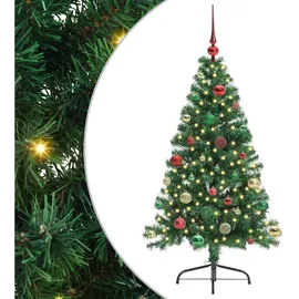 vidaXL Künstlicher Vorbeleuchteter Weihnachtsbaum Grün 150 Cm Pvc Vidaxl