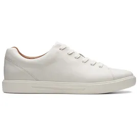 CLARKS Un Costa Lace Sneaker, White Leather, 39.5 EU