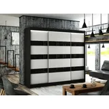 altdecor Kleiderschrank, Schwarz, Holzwerkstoff, 250x215x61 cm Schlafzimmer, Kleiderschränke