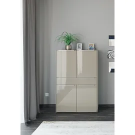 Set One by Musterring Highboard Reno 92 x 42 x 140 cm Taupe