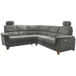 Ecksofa Parole Dunkelgrau Struktur