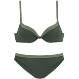 JETTE Push-Up-Bikini, mit glitzernden Einsätzen, grün