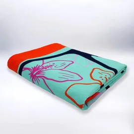 Le Comptoir de la Plage Manilva Strandtuch 140 x 170 cm blau/türkis
