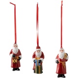 Villeroy & Boch Nostalgic Ornaments Ornamente Santa Claus, Set 3tlg.